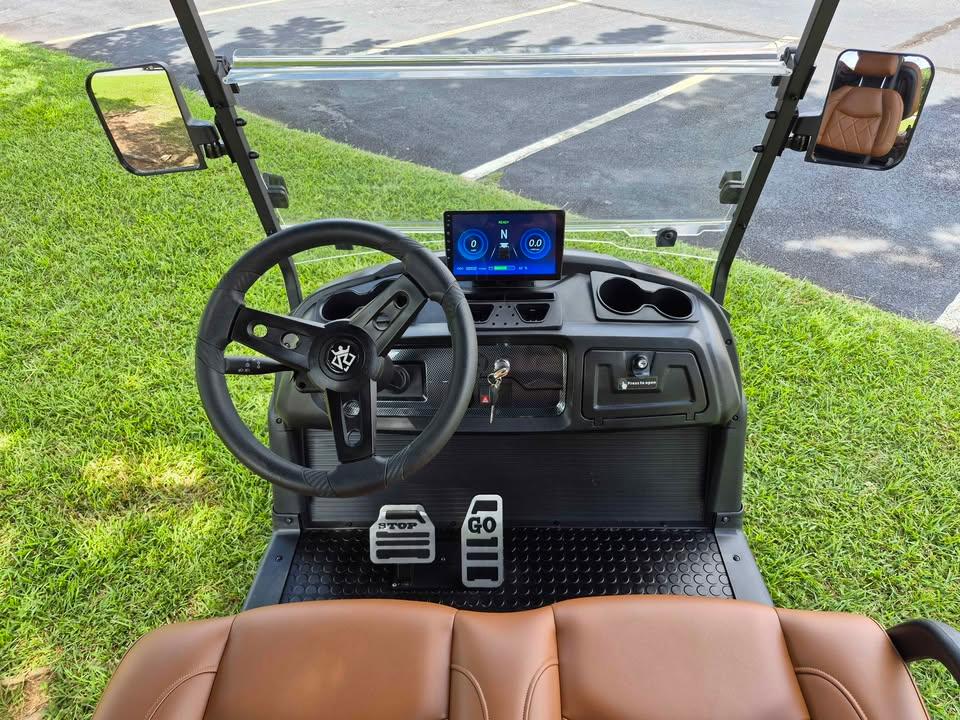 Just in Beautiful Black Royal EV Crown 4 Seater Lifted w/ upgraded diamond stitched Saddle Seats gallery image 1