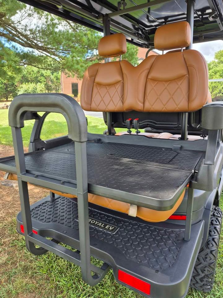 Just in Beautiful Black Royal EV Crown 4 Seater Lifted w/ upgraded diamond stitched Saddle Seats gallery image 4